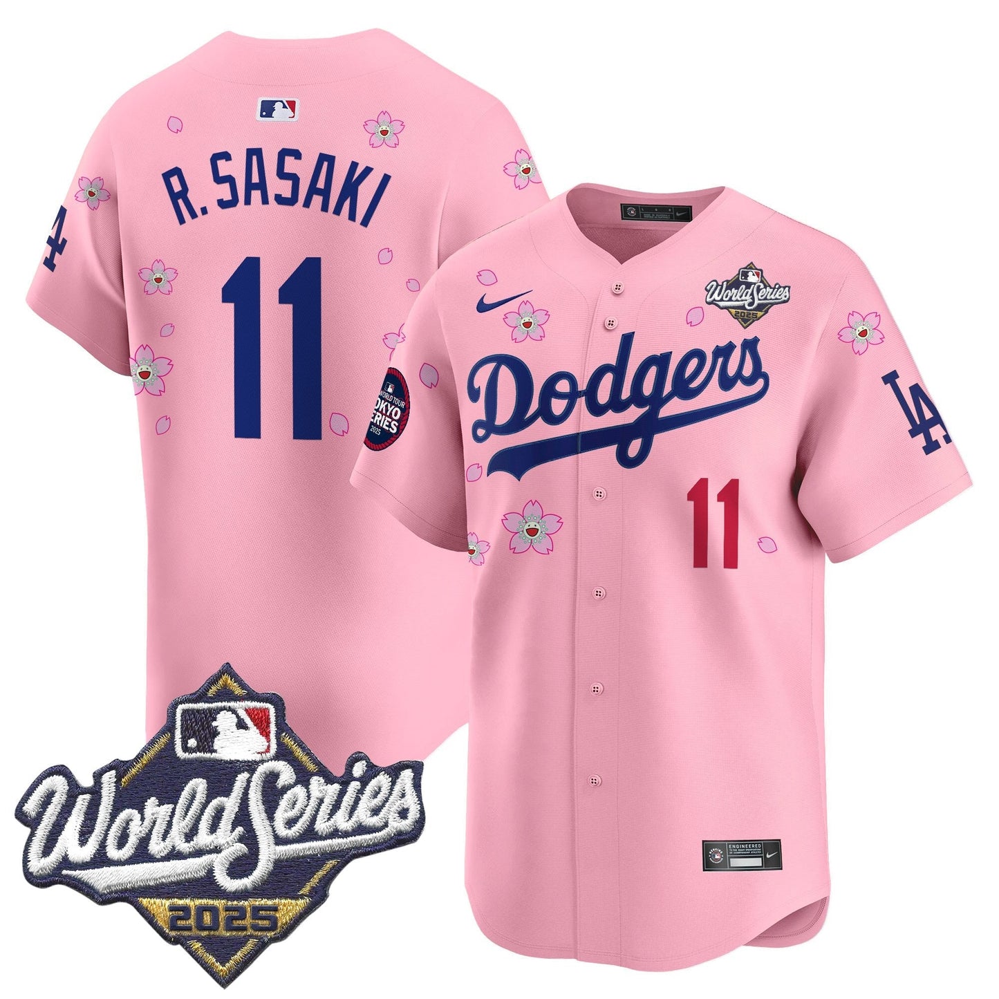 LAD 2025 World Series x Tokyo Series Vapor Premier Limited Jersey V2 - All Stitched
