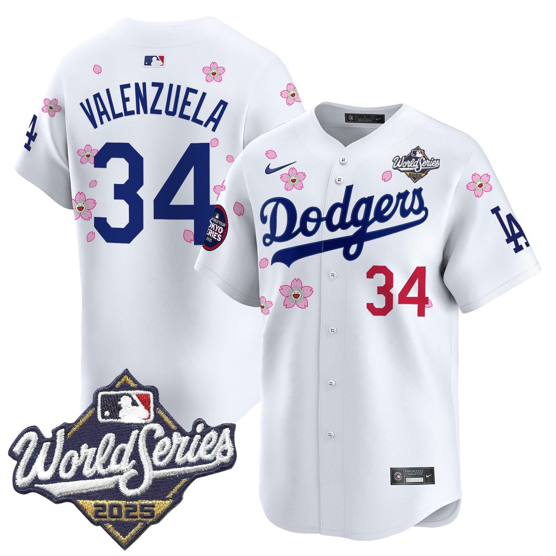 LAD 2025 World Series x Tokyo Series Vapor Premier Limited Jersey V2 - All Stitched