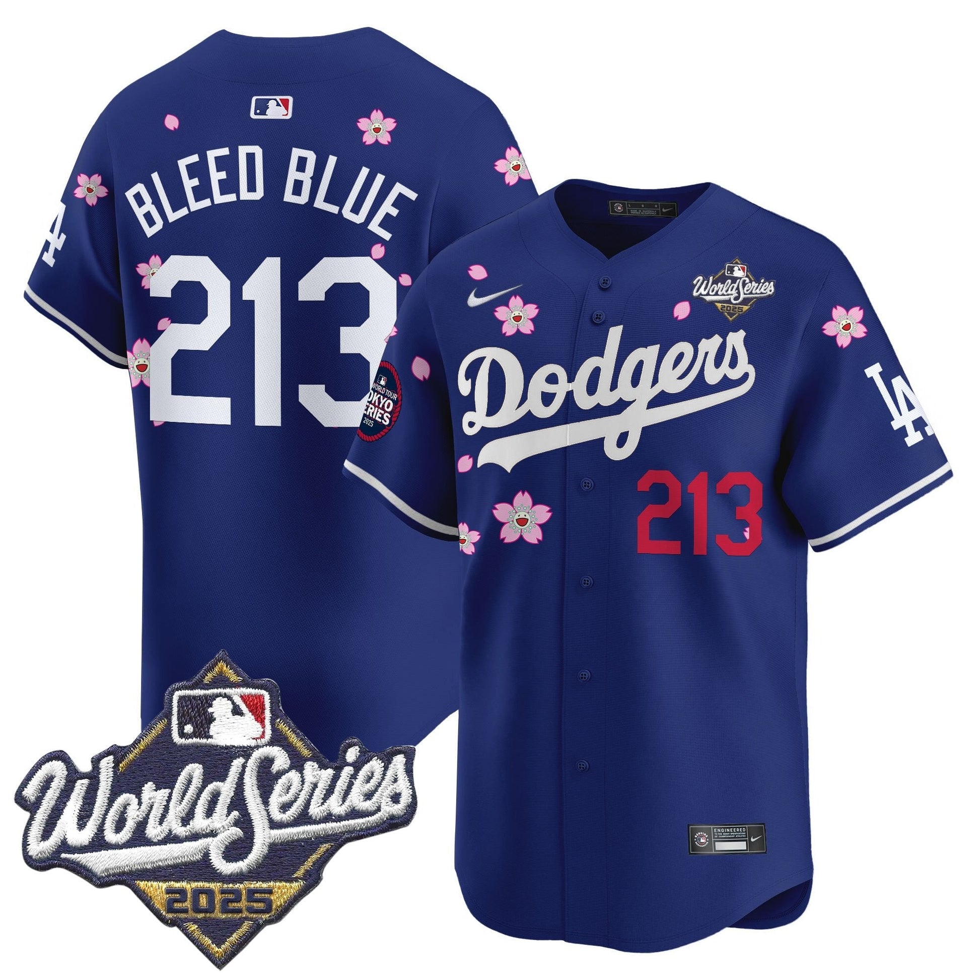 Men's Dodgers 2025 World Series x Tokyo Series Vapor Premier Limited Jersey V2 - All Stitched