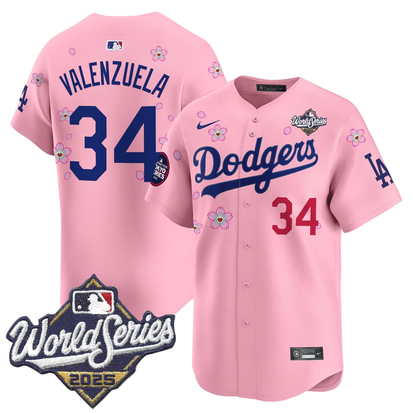 Men's Dodgers 2025 World Series x Tokyo Series Vapor Premier Limited Jersey V2 - All Stitched