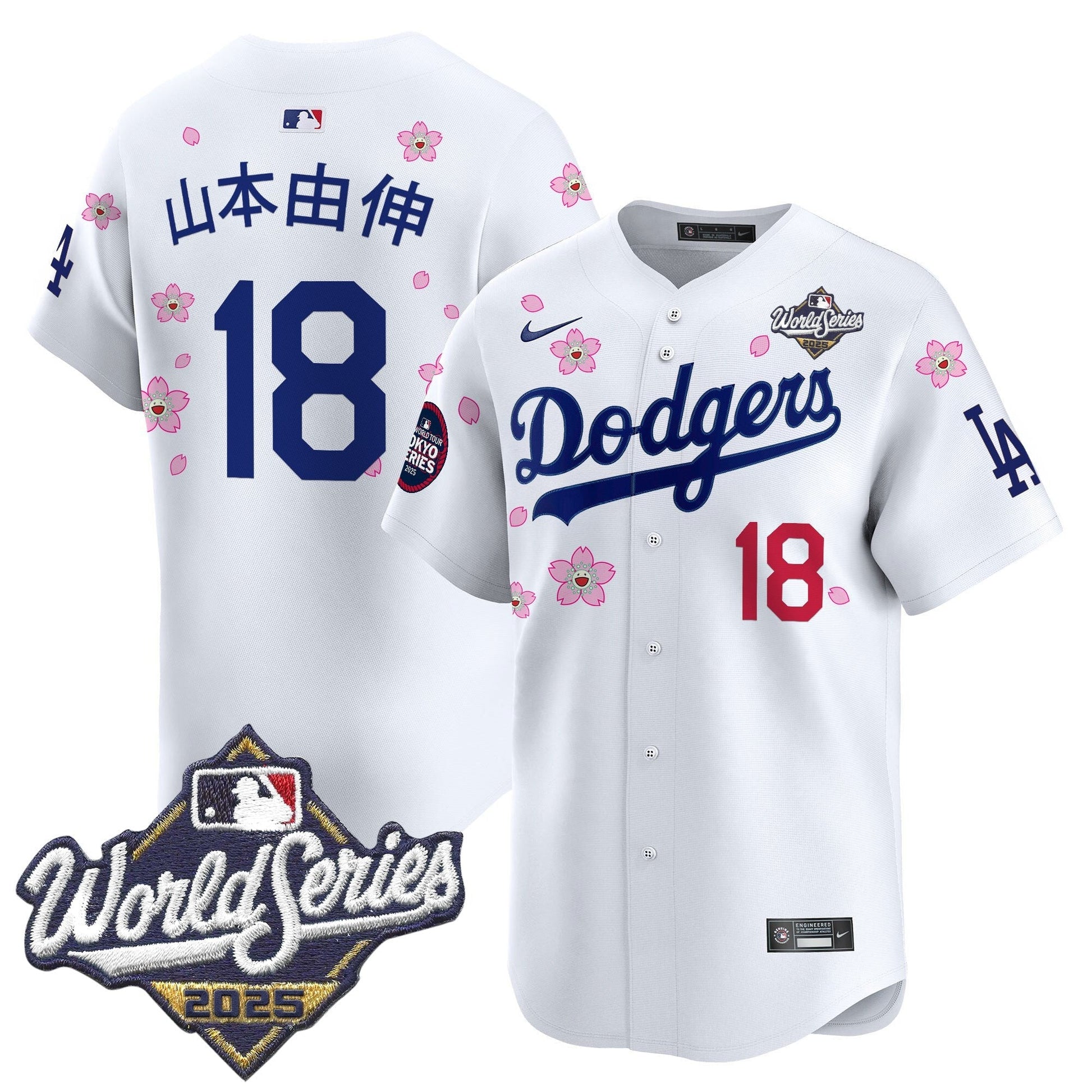 LAD 2025 World Series x Tokyo Series Vapor Premier Limited Jersey V2 - All Stitched