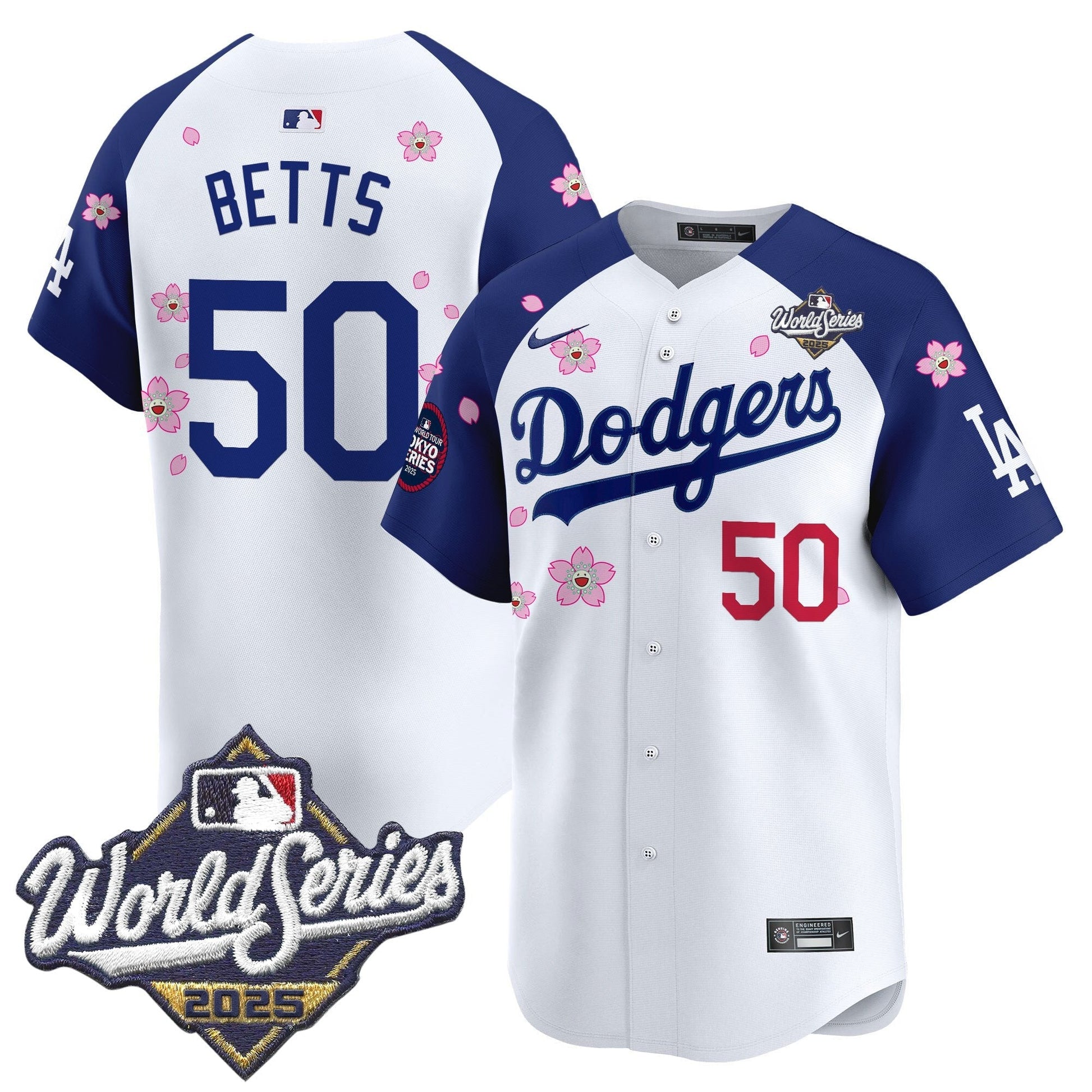 LAD 2025 World Series x Tokyo Series Vapor Premier Limited Jersey V2 - All Stitched