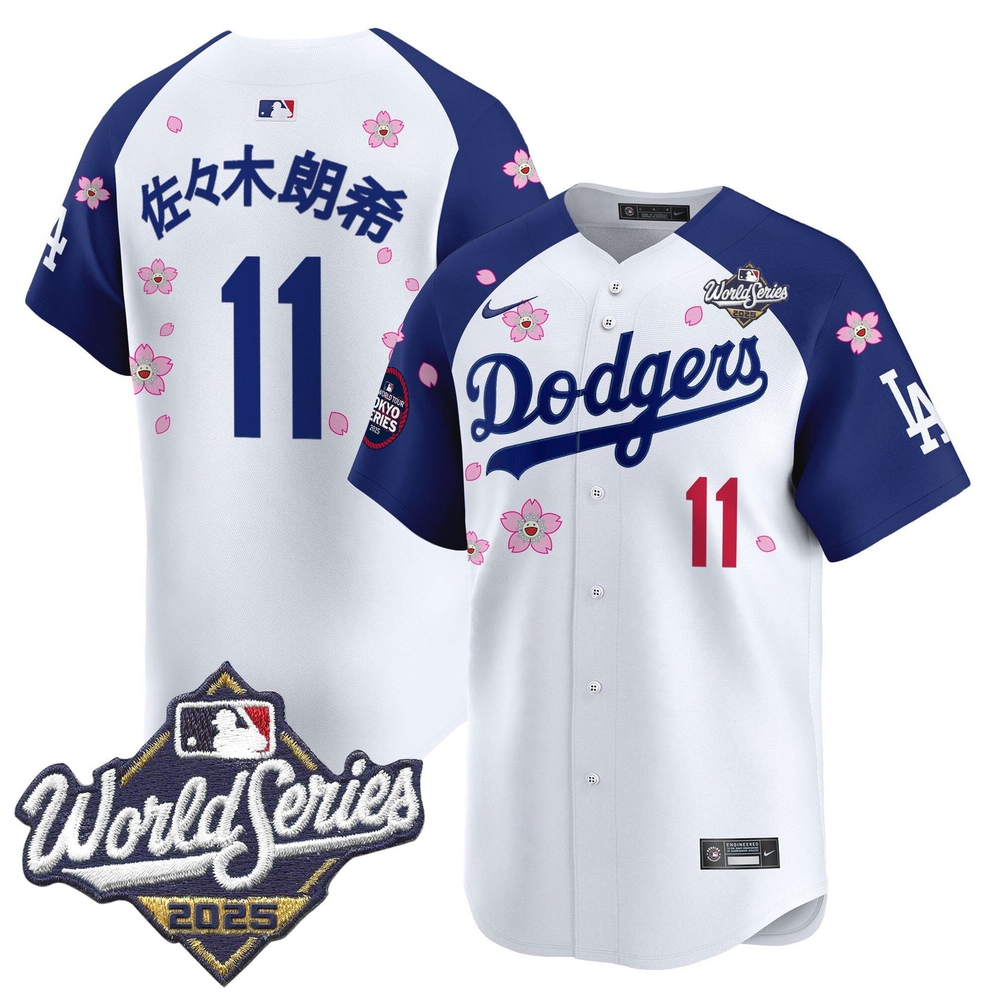 LAD 2025 World Series x Tokyo Series Vapor Premier Limited Jersey V2 - All Stitched