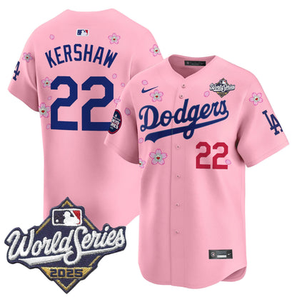Men's Dodgers 2025 World Series x Tokyo Series Vapor Premier Limited Jersey V2 - All Stitched