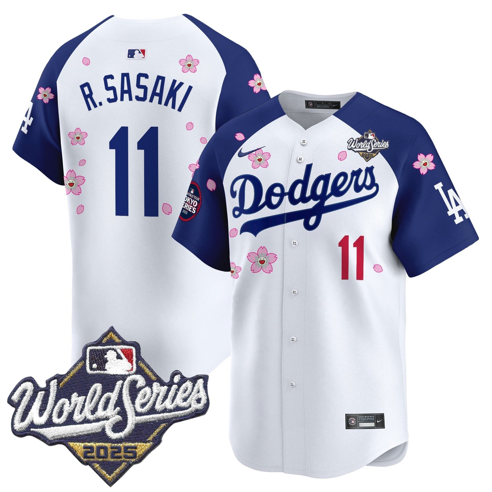 LAD 2025 World Series x Tokyo Series Vapor Premier Limited Jersey V2 - All Stitched