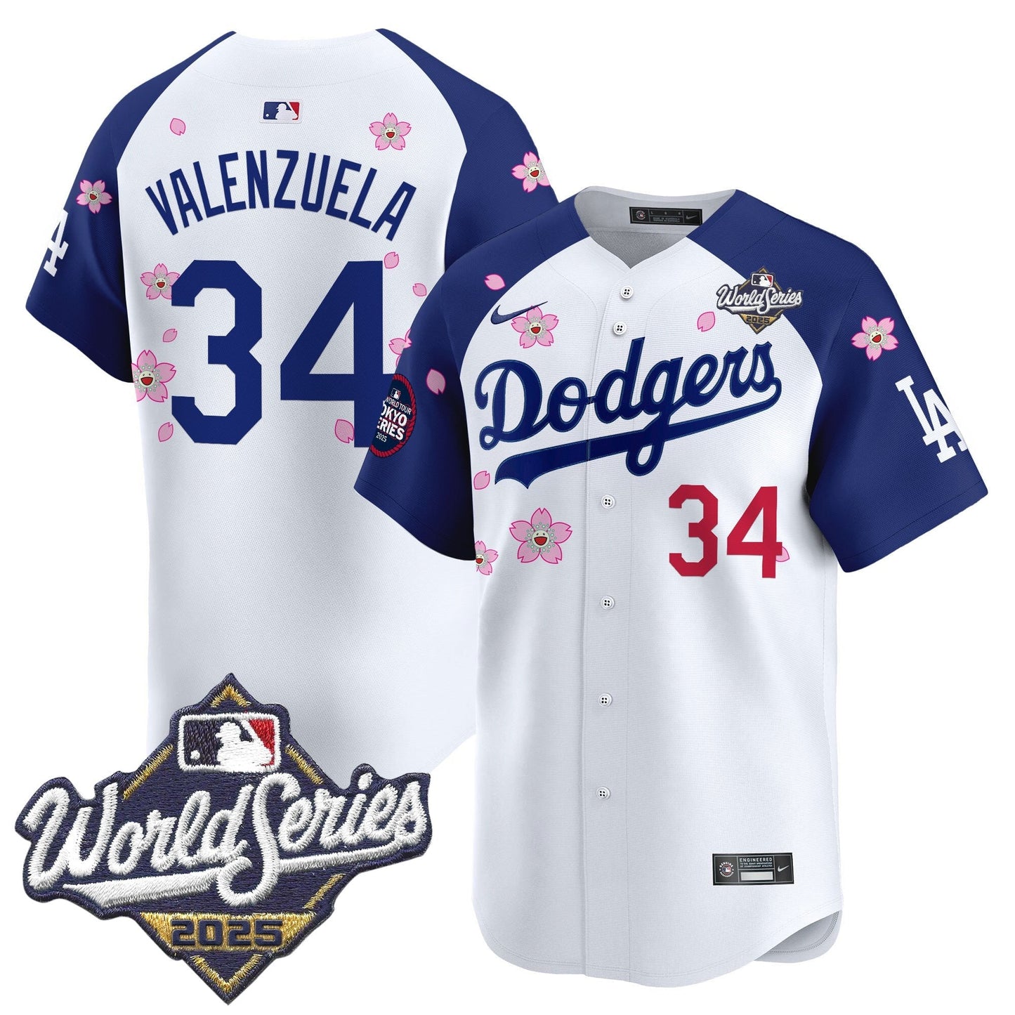 LAD 2025 World Series x Tokyo Series Vapor Premier Limited Jersey V2 - All Stitched