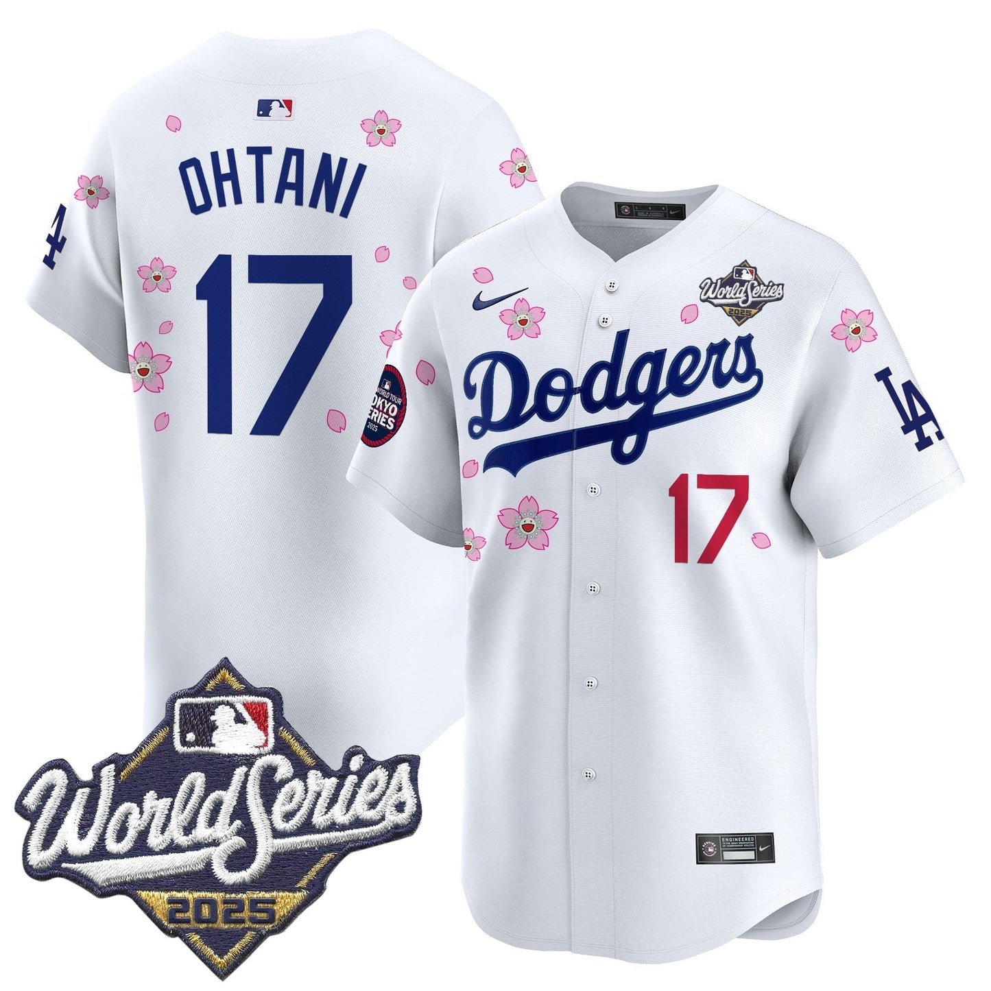 LAD 2025 World Series x Tokyo Series Vapor Premier Limited Jersey V2 - All Stitched