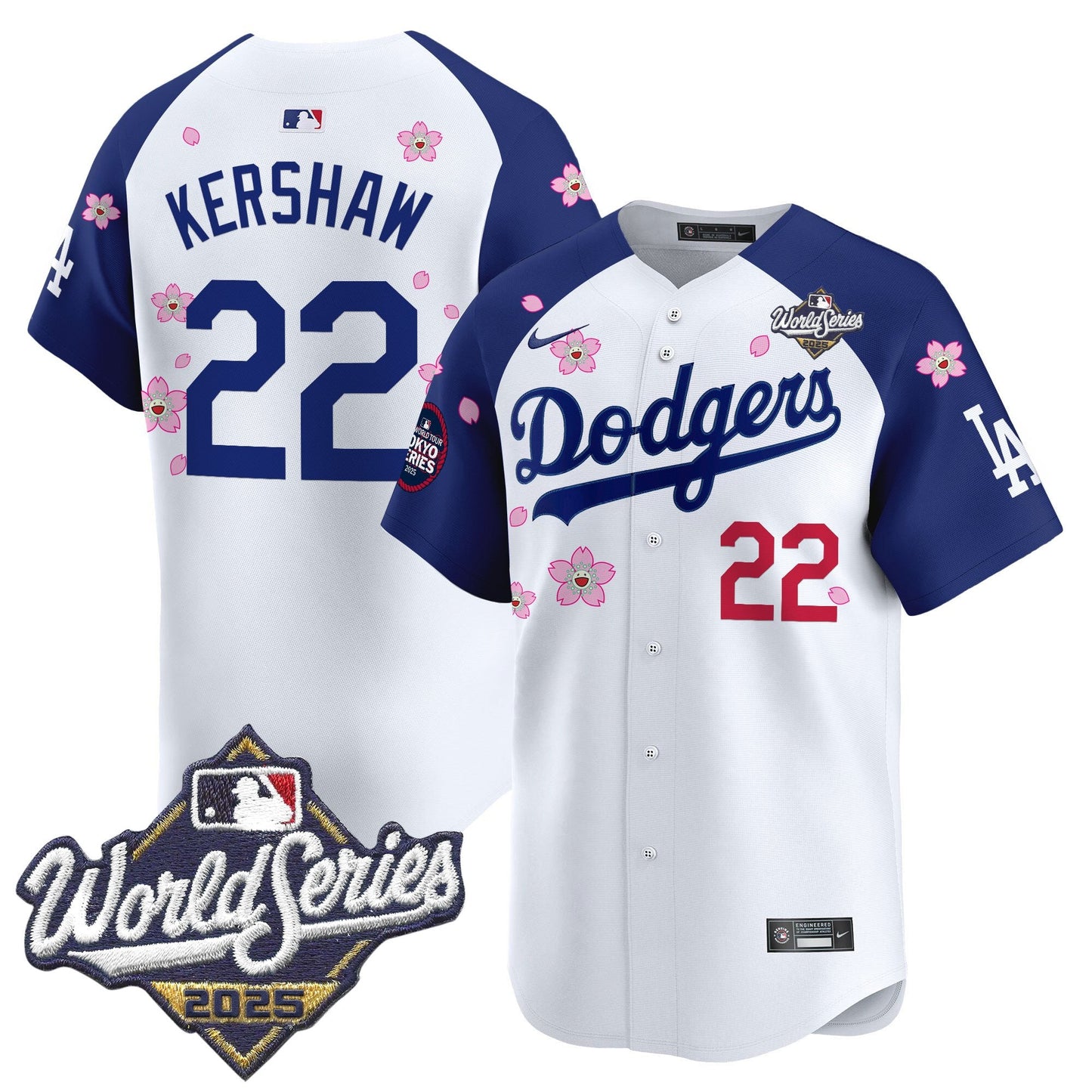 Men's Dodgers 2025 World Series x Tokyo Series Vapor Premier Limited Jersey V2 - All Stitched