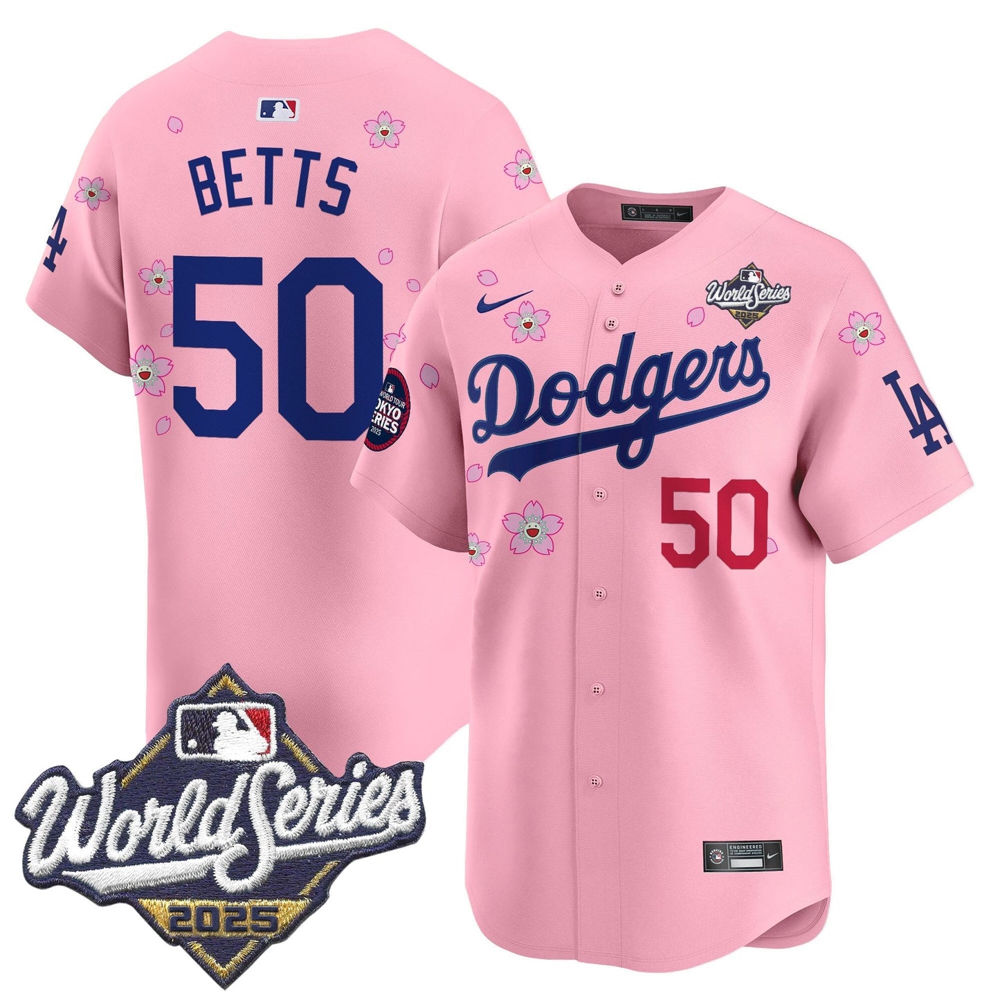 LAD 2025 World Series x Tokyo Series Vapor Premier Limited Jersey V2 - All Stitched