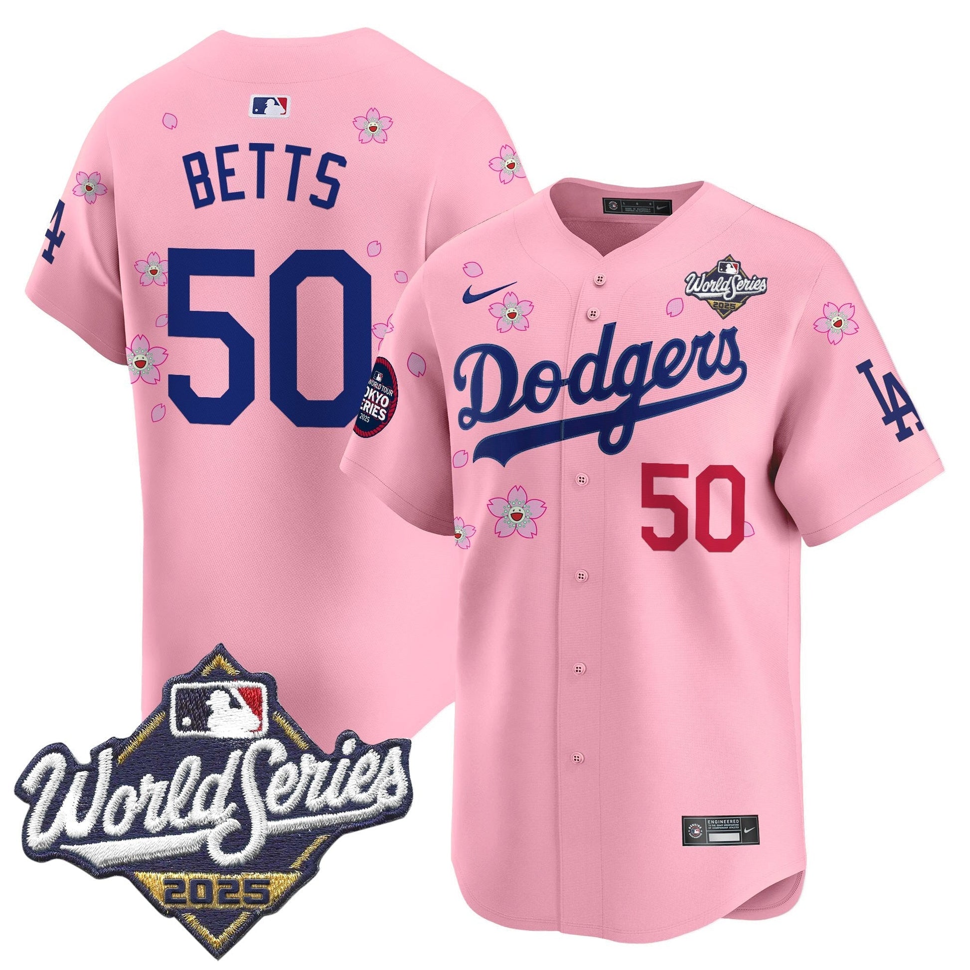 LAD 2025 World Series x Tokyo Series Vapor Premier Limited Jersey V2 - All Stitched
