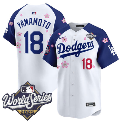 Men's Dodgers 2025 World Series x Tokyo Series Vapor Premier Limited Jersey V2 - All Stitched
