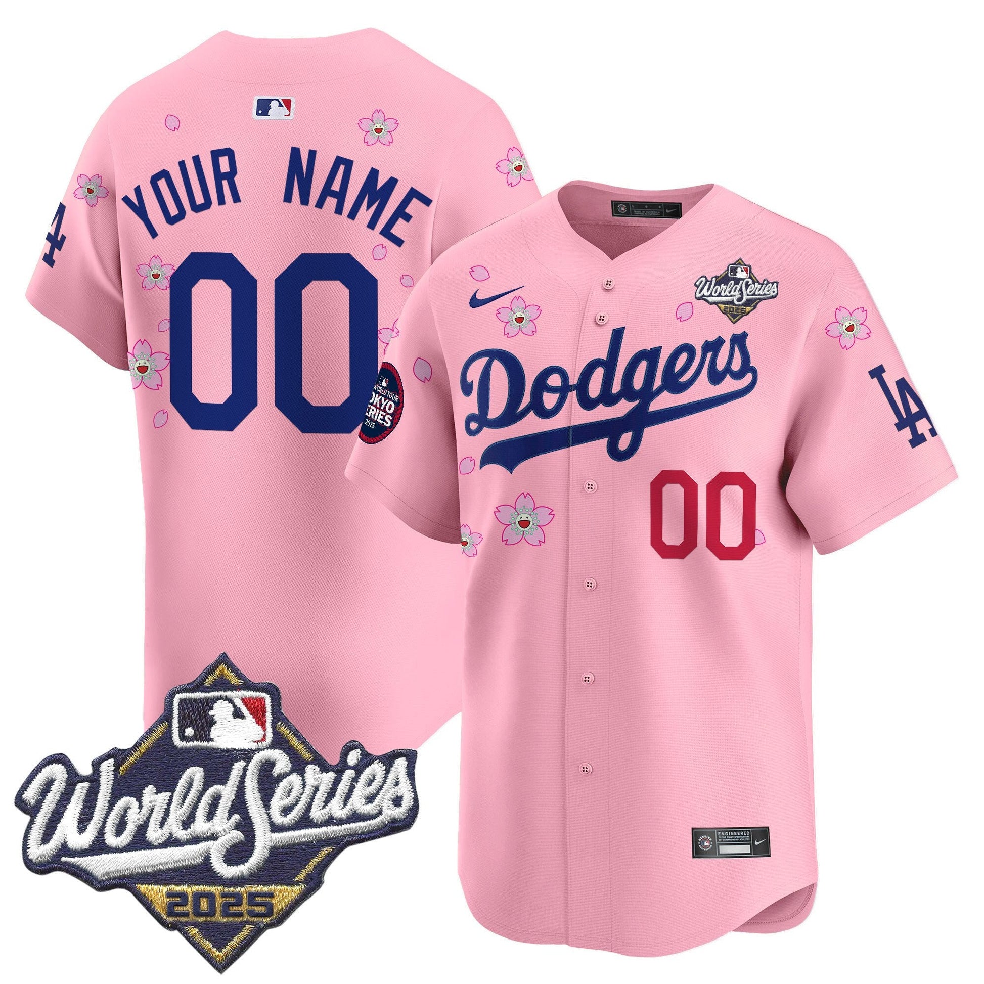 Dodgers 2025 World Series x Tokyo Series Vapor Premier Limited Custom Jersey V2 - All Stitched