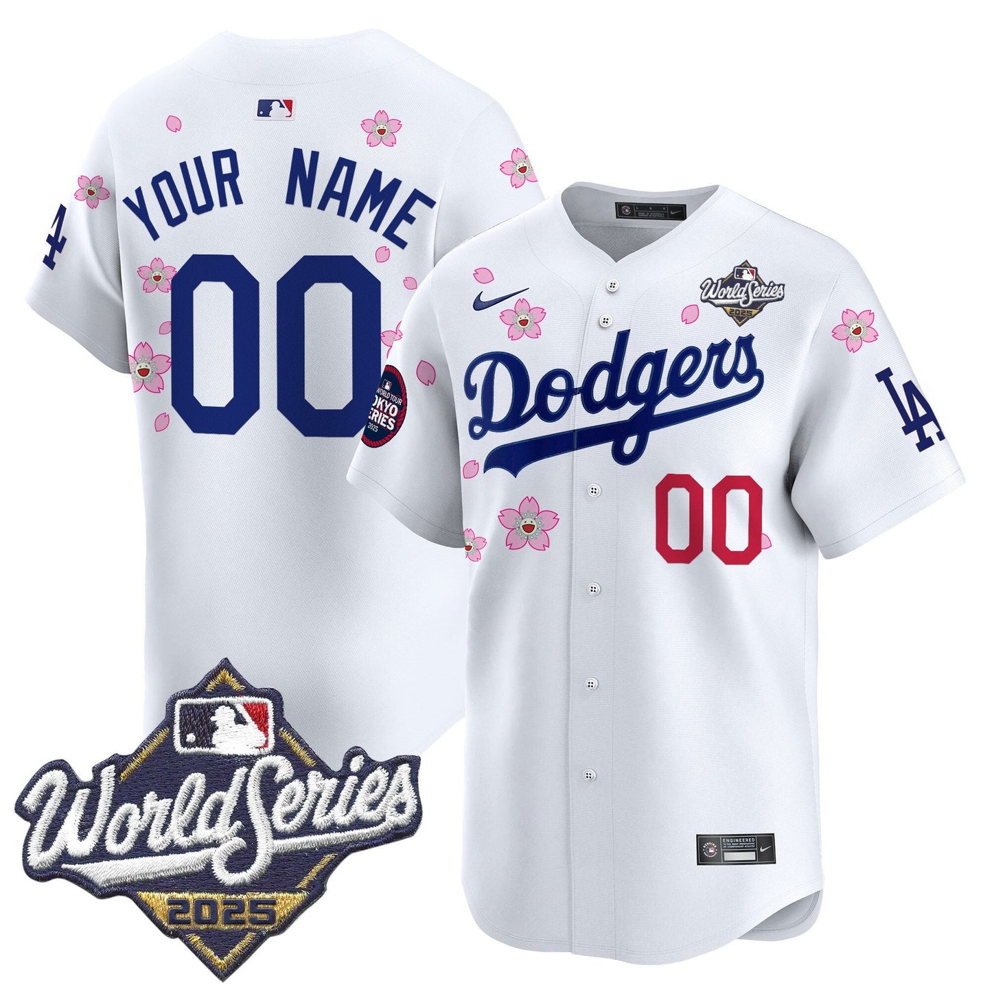 Dodgers 2025 World Series x Tokyo Series Vapor Premier Limited Custom Jersey V2 - All Stitched