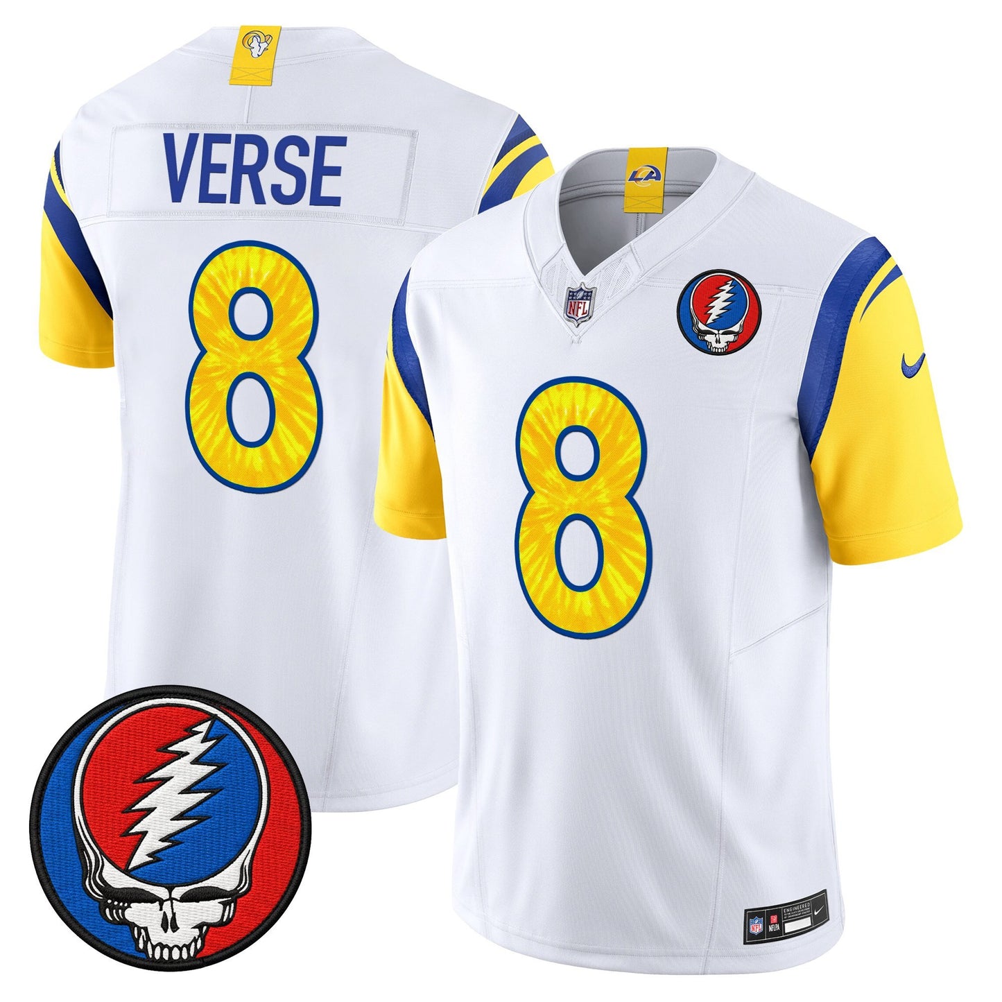 Men's Los Angeles Rams x Grateful Dead Vapor Limited Jersey - All Stitched