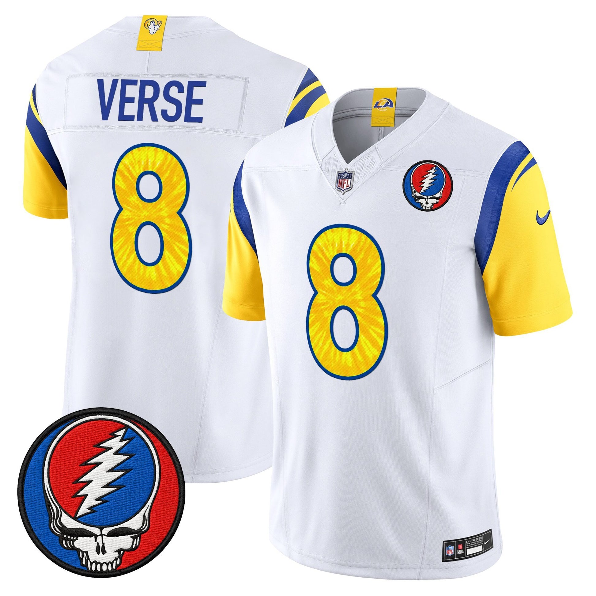 Men's Los Angeles Rams x Grateful Dead Vapor Limited Jersey - All Stitched