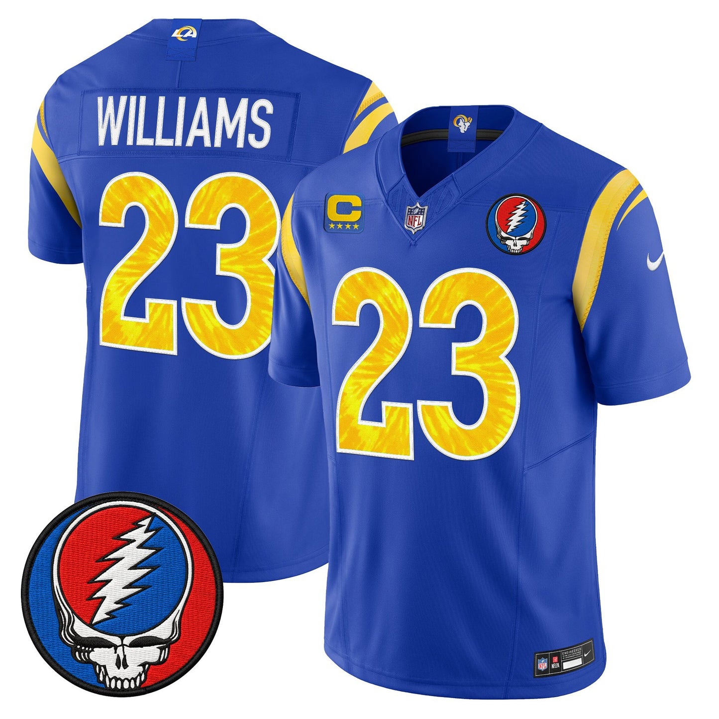 Men's Los Angeles Rams x Grateful Dead Vapor Limited Jersey - All Stitched
