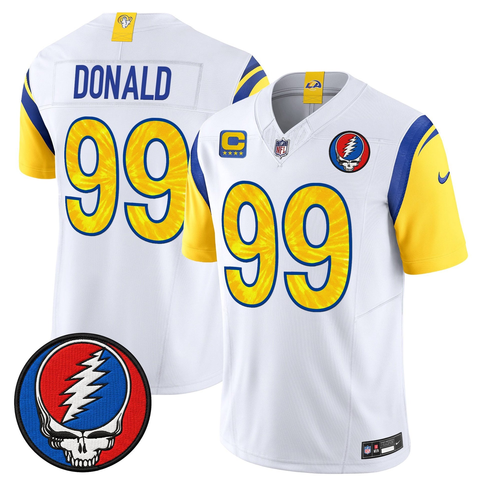 Men's Los Angeles Rams x Grateful Dead Vapor Limited Jersey - All Stitched