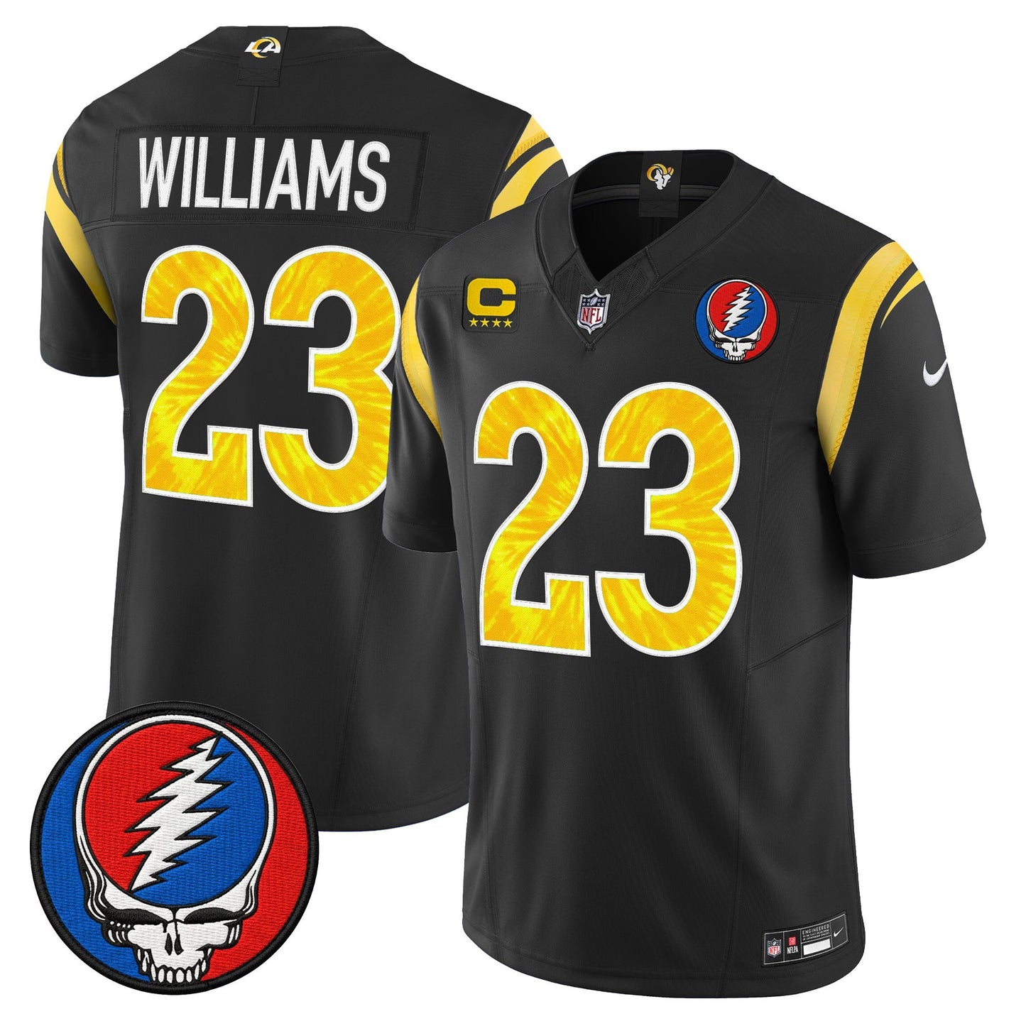 Men's Los Angeles Rams x Grateful Dead Vapor Limited Jersey - All Stitched
