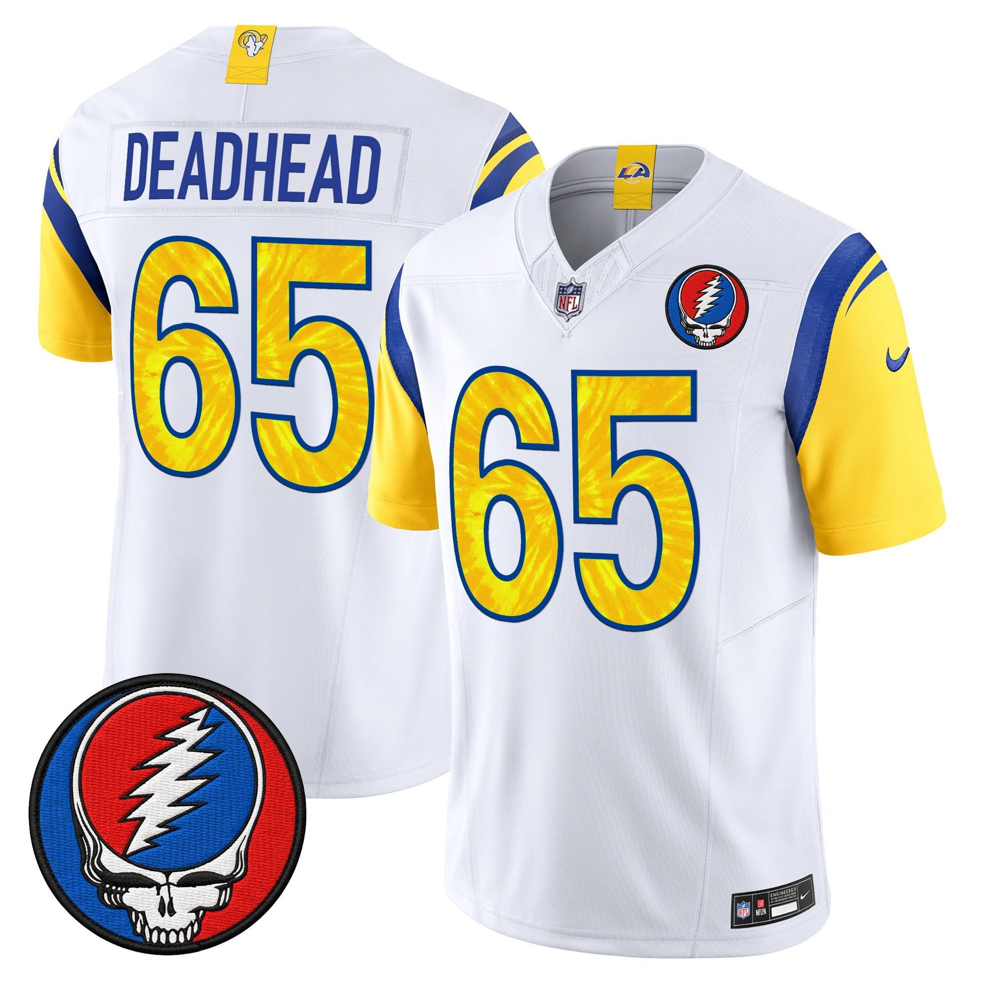 Men's Los Angeles Rams x Grateful Dead Vapor Limited Jersey - All Stitched