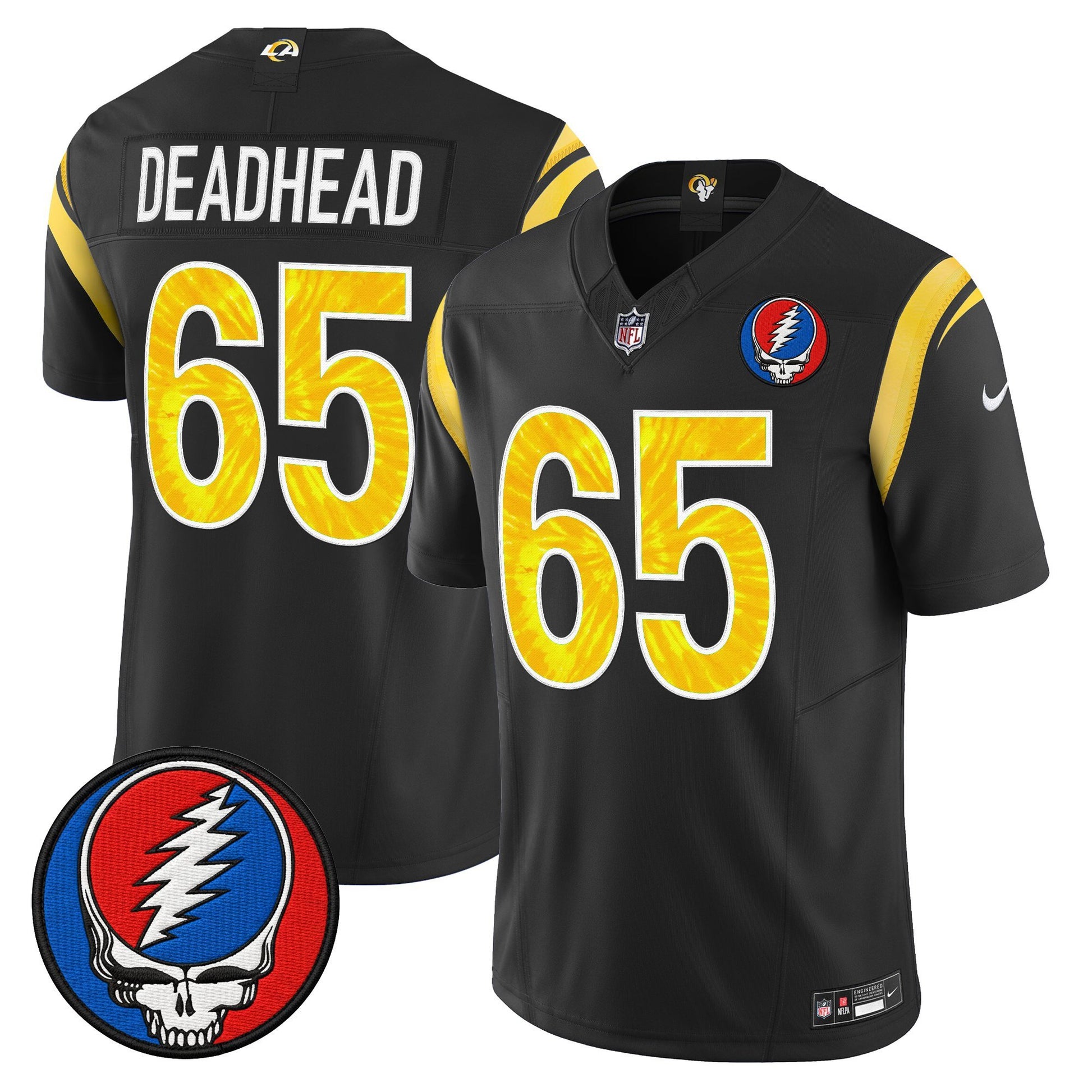 Men's Los Angeles Rams x Grateful Dead Vapor Limited Jersey - All Stitched