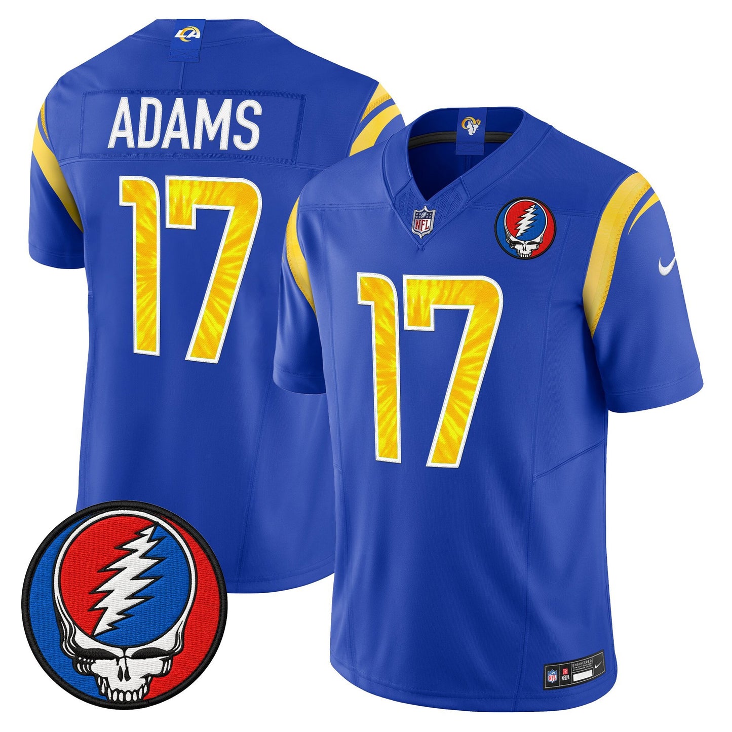 Men's Los Angeles Rams x Grateful Dead Vapor Limited Jersey - All Stitched