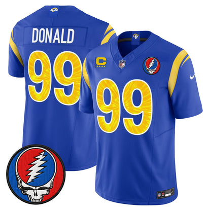 Men's Los Angeles Rams x Grateful Dead Vapor Limited Jersey - All Stitched