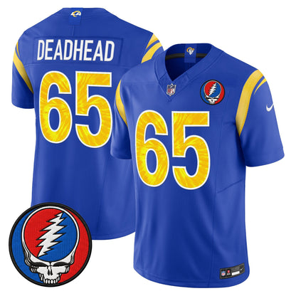 Men's Los Angeles Rams x Grateful Dead Vapor Limited Jersey - All Stitched
