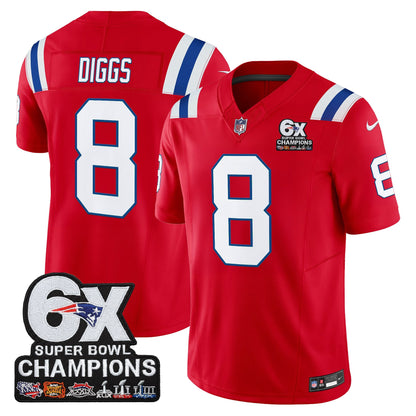 Men's New England Patriots 6-Time Champions Patch Vapor Limited Jersey - All Stitched