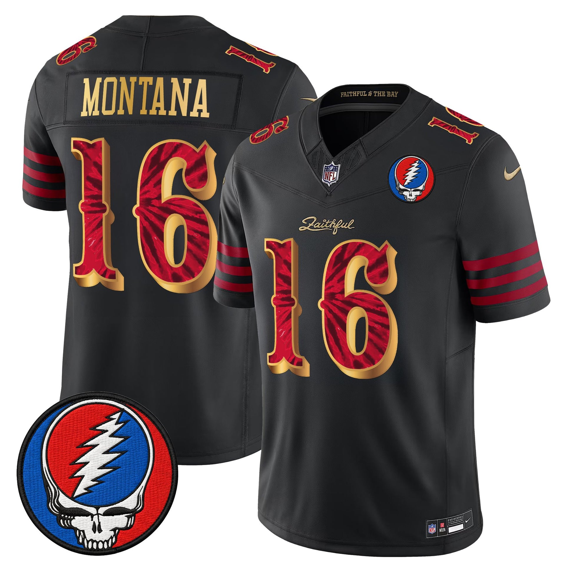 Men's San Francisco 49ers x Grateful Dead Rivalries Vapor Limited Jersey - Rivalries Edition - All Stitched