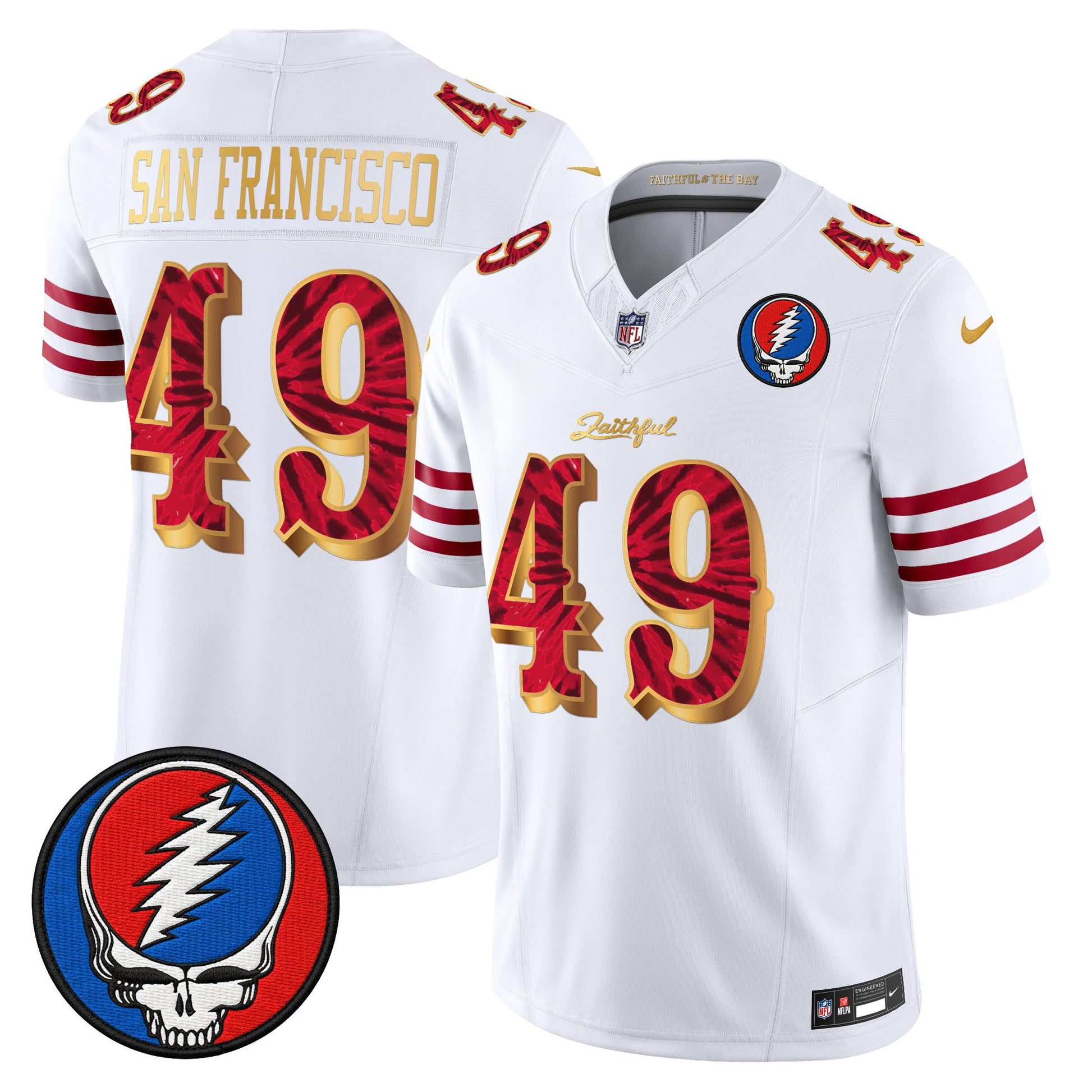 Men's San Francisco 49ers x Grateful Dead Rivalries Vapor Limited Jersey - Rivalries Edition - All Stitched
