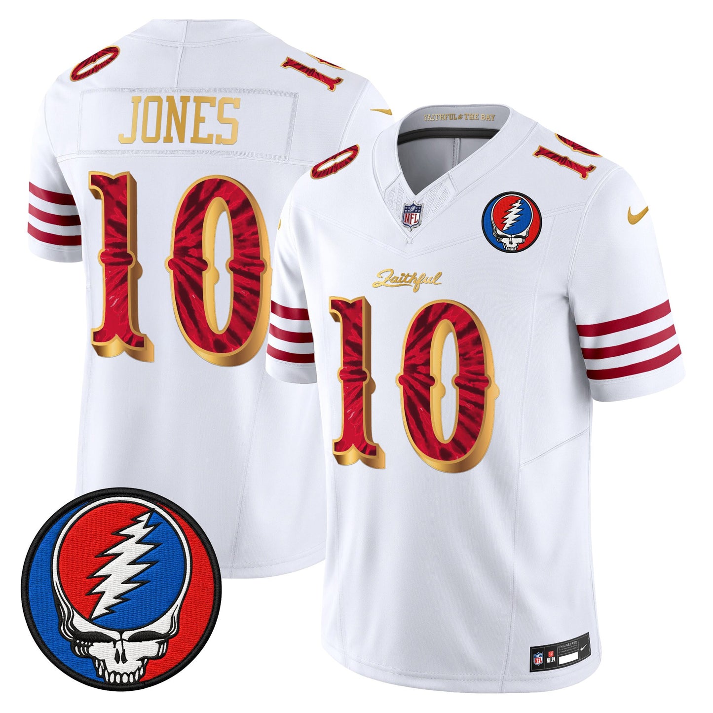 Men's San Francisco 49ers x Grateful Dead Rivalries Vapor Limited Jersey - Rivalries Edition - All Stitched
