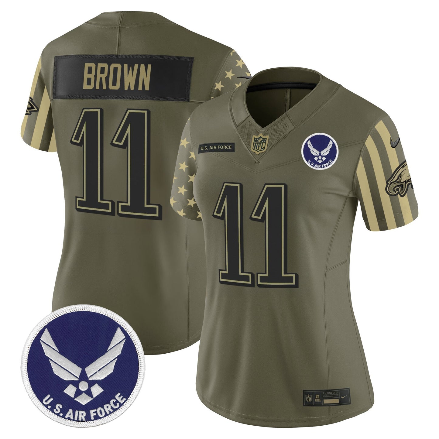 Women's Philadelphia Eagles x U.S. Military Veteran Vapor Limited Jersey - All Stitched