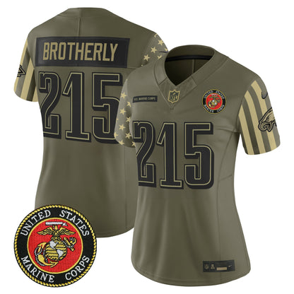 Women's Philadelphia Eagles x U.S. Military Veteran Vapor Limited Jersey - All Stitched