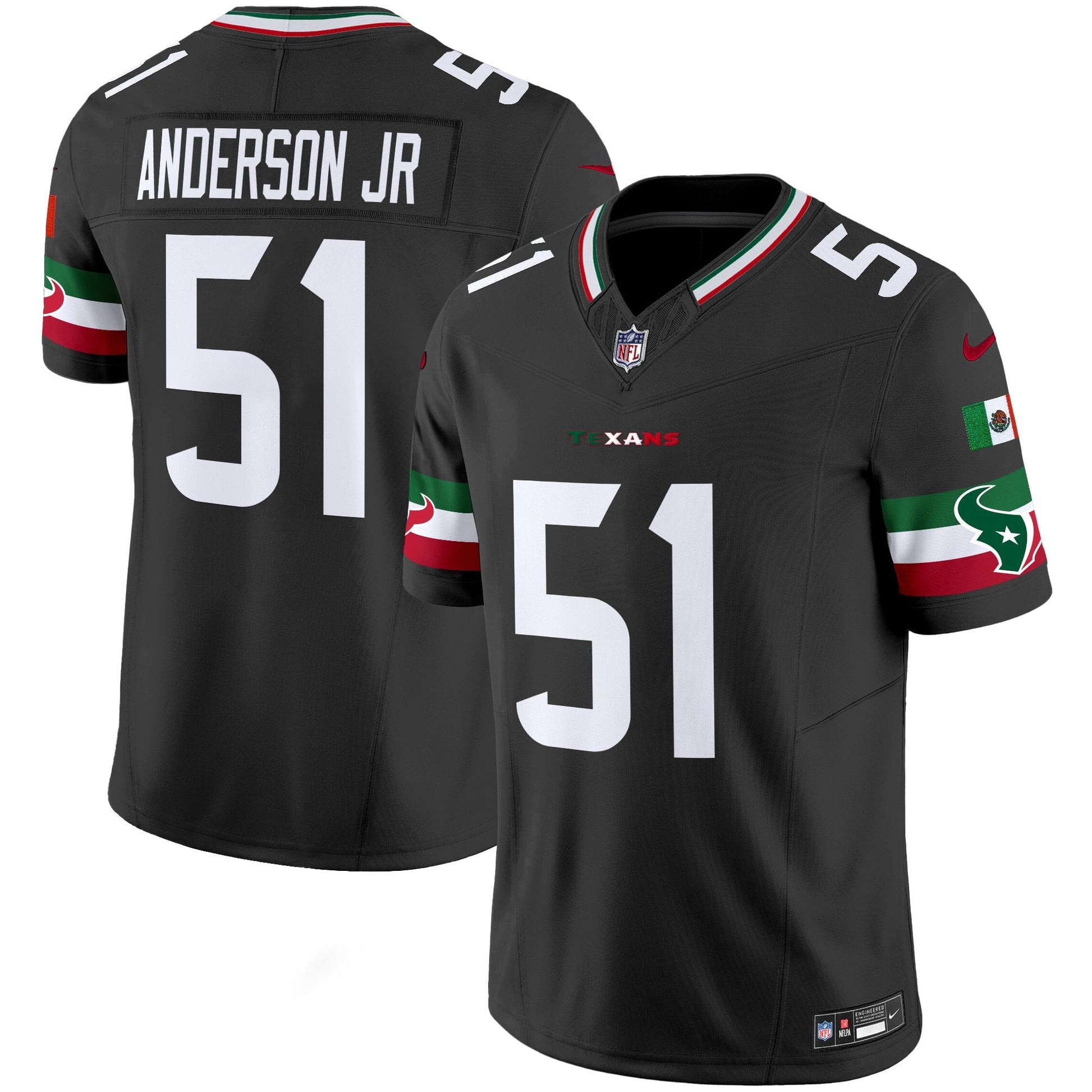 Men's Houston Texans Mexico Vapor Limited Jersey - All Stitched