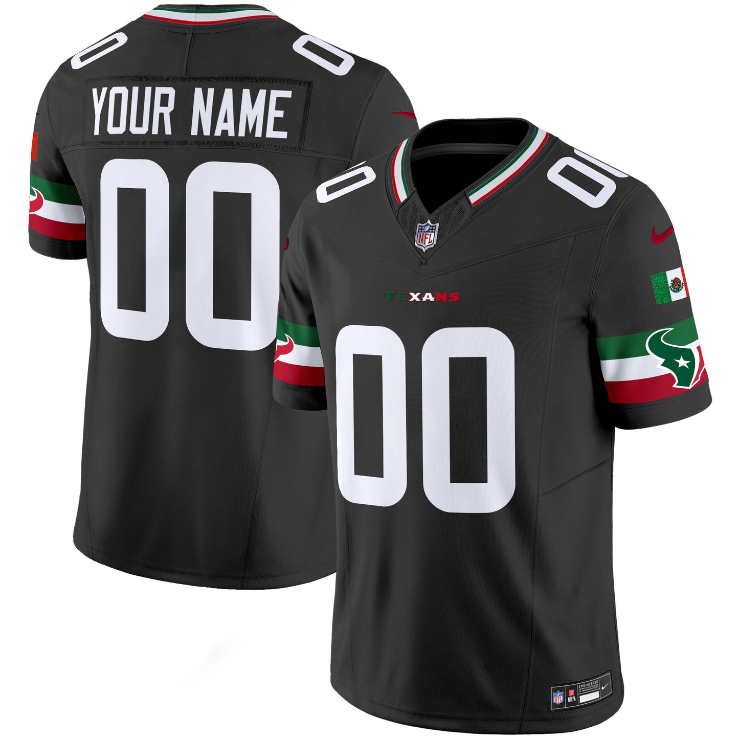 Houston Texans Mexico Vapor Limited Custom Jersey - All Stitched