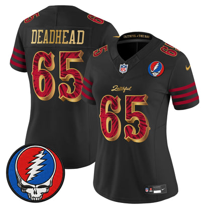 Women's San Francisco 49ers x Grateful Dead Rivalries Vapor Limited Jersey - Rivalries Edition - All Stitched