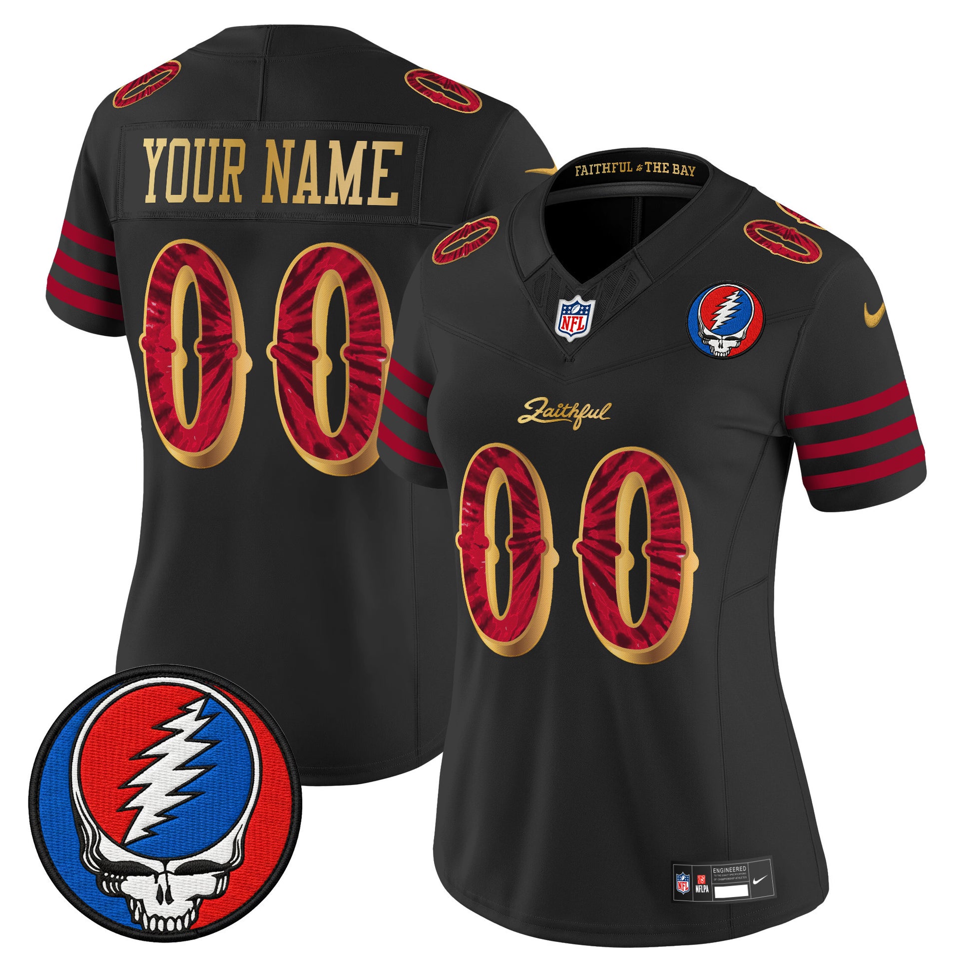 San Francisco 49ers x Grateful Dead Rivalries Vapor Limited Custom Jersey - Rivalries Edition - All Stitched