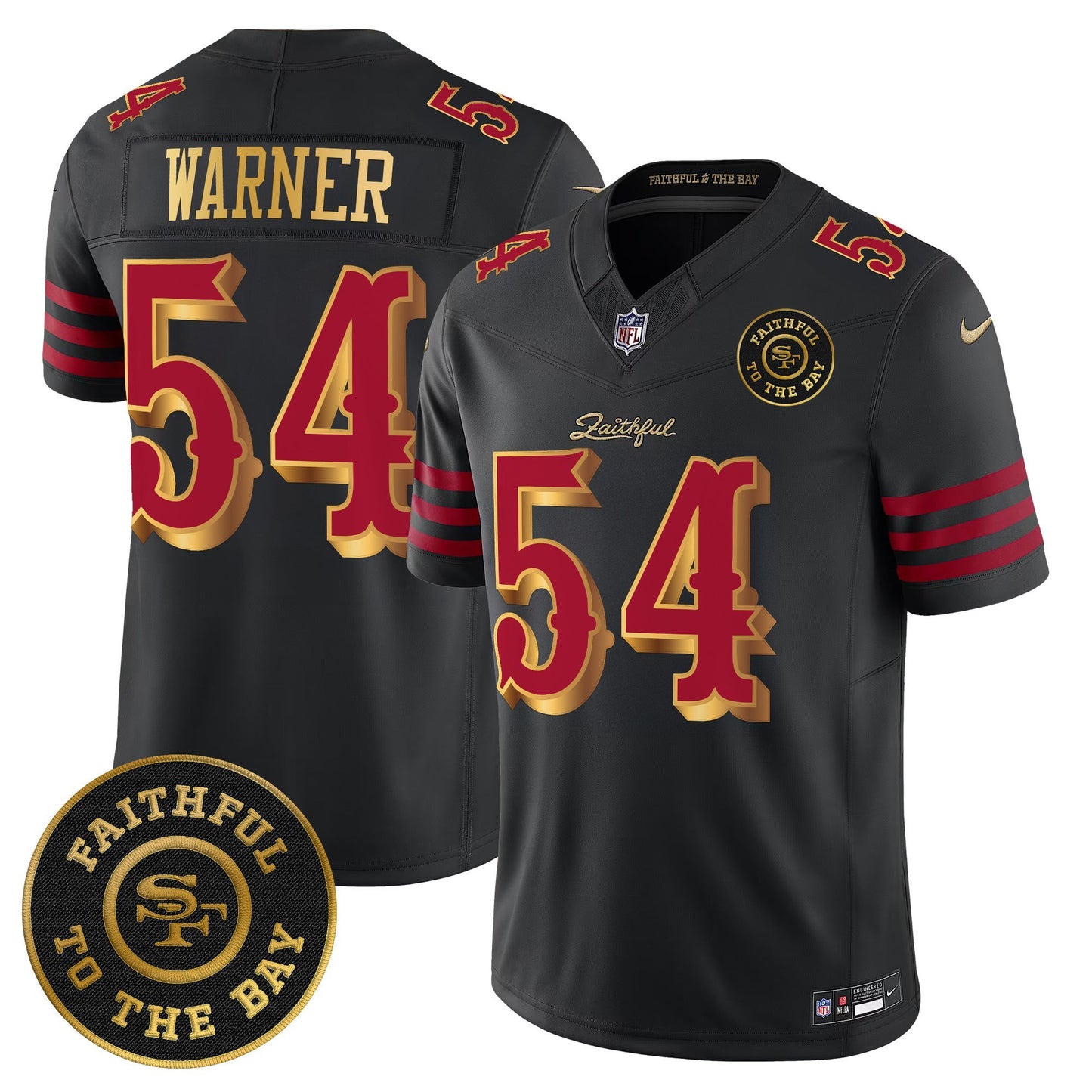 Men's 49ers “Rivalries” Vapor Limited Jersey - Faithful To The Bay Patch - All Stitched