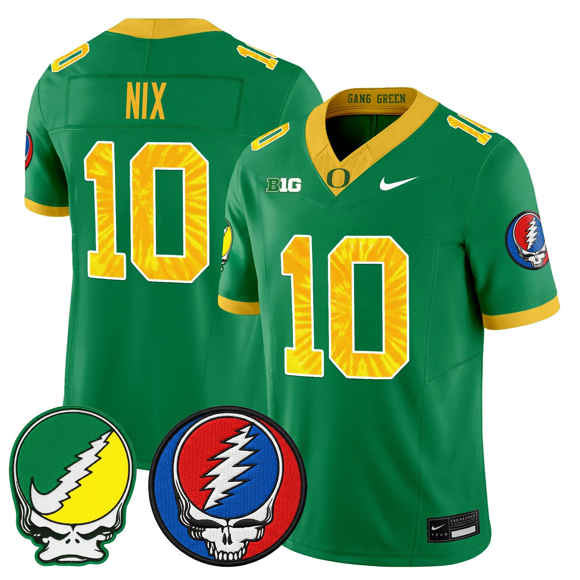 Men's Oregon Ducks 2025 'Grateful Ducks x Grateful Dead' Vapor Limited Jersey - All Stitched