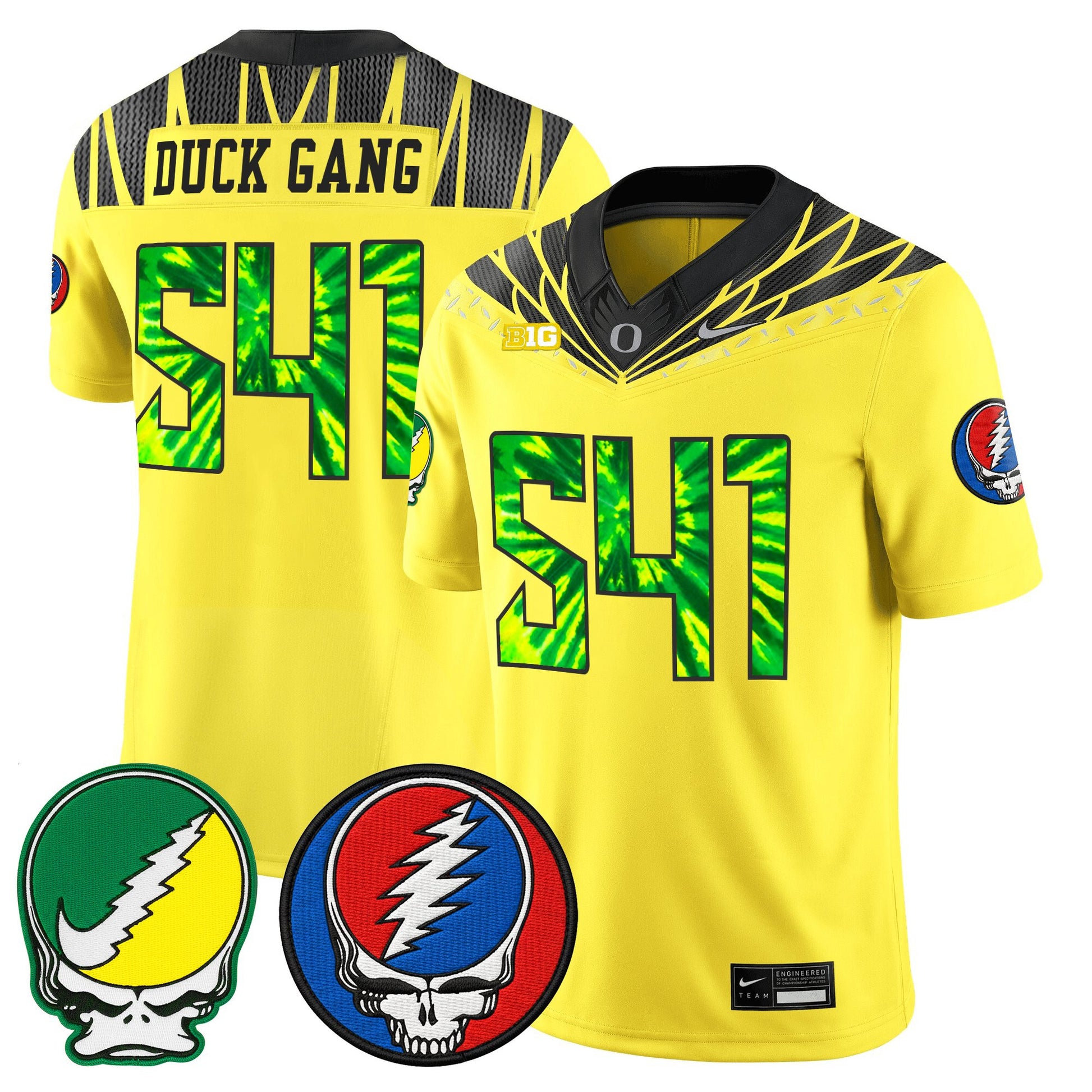 Men's Oregon Ducks 2025 'Grateful Ducks x Grateful Dead' Vapor Limited Jersey - All Stitched
