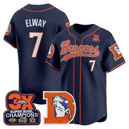 Men's Denver Broncos Throwback Vapor Baseball Jersey - All Stitched