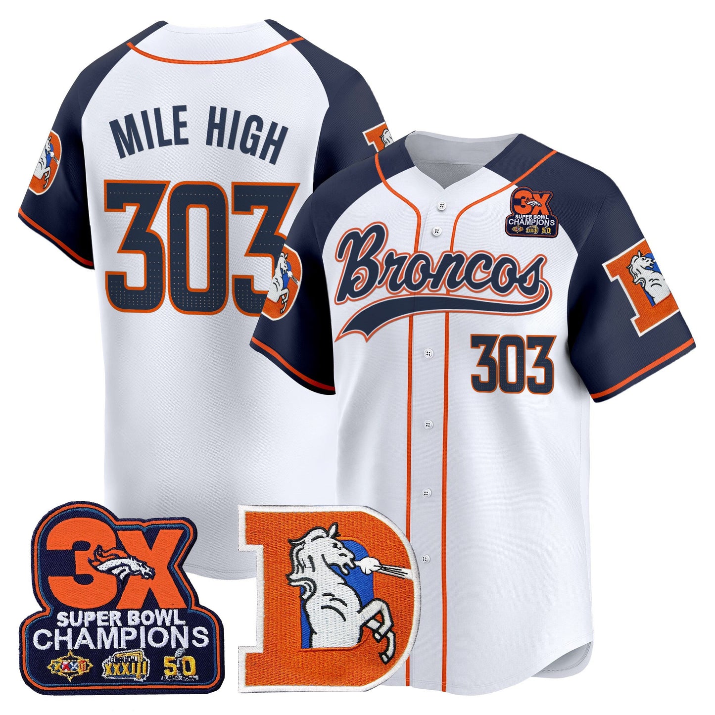 Men's Denver Broncos Throwback Vapor Baseball Jersey - All Stitched