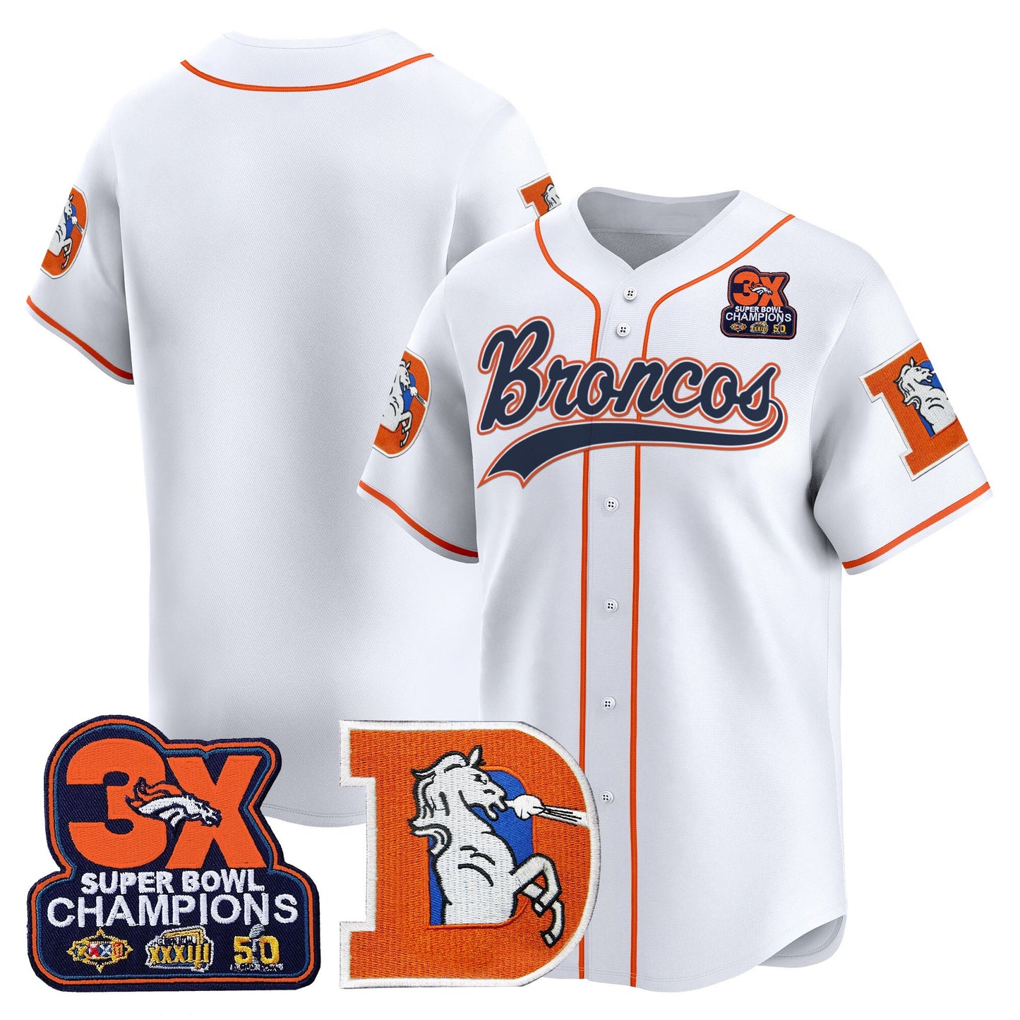 Men's Denver Broncos Throwback Vapor Baseball Jersey - All Stitched