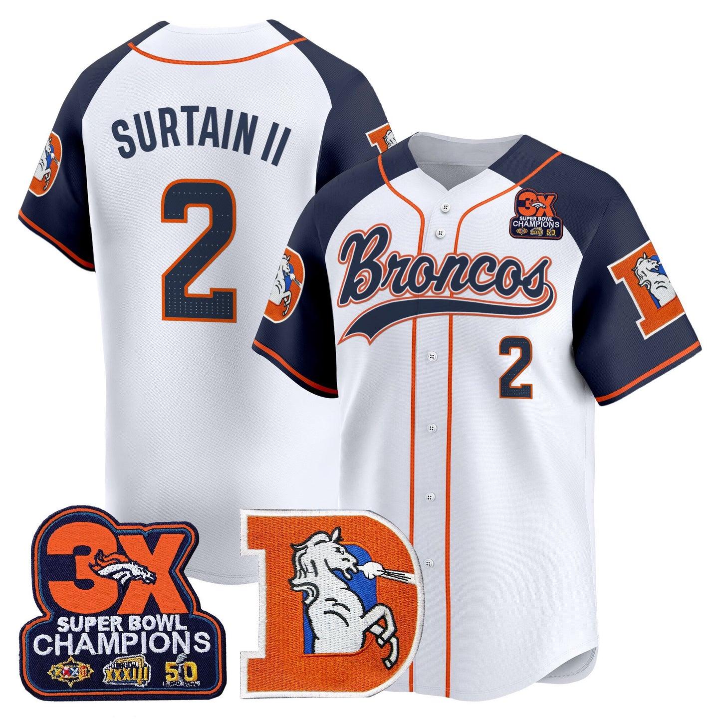 Men's Denver Broncos Throwback Vapor Baseball Jersey - All Stitched