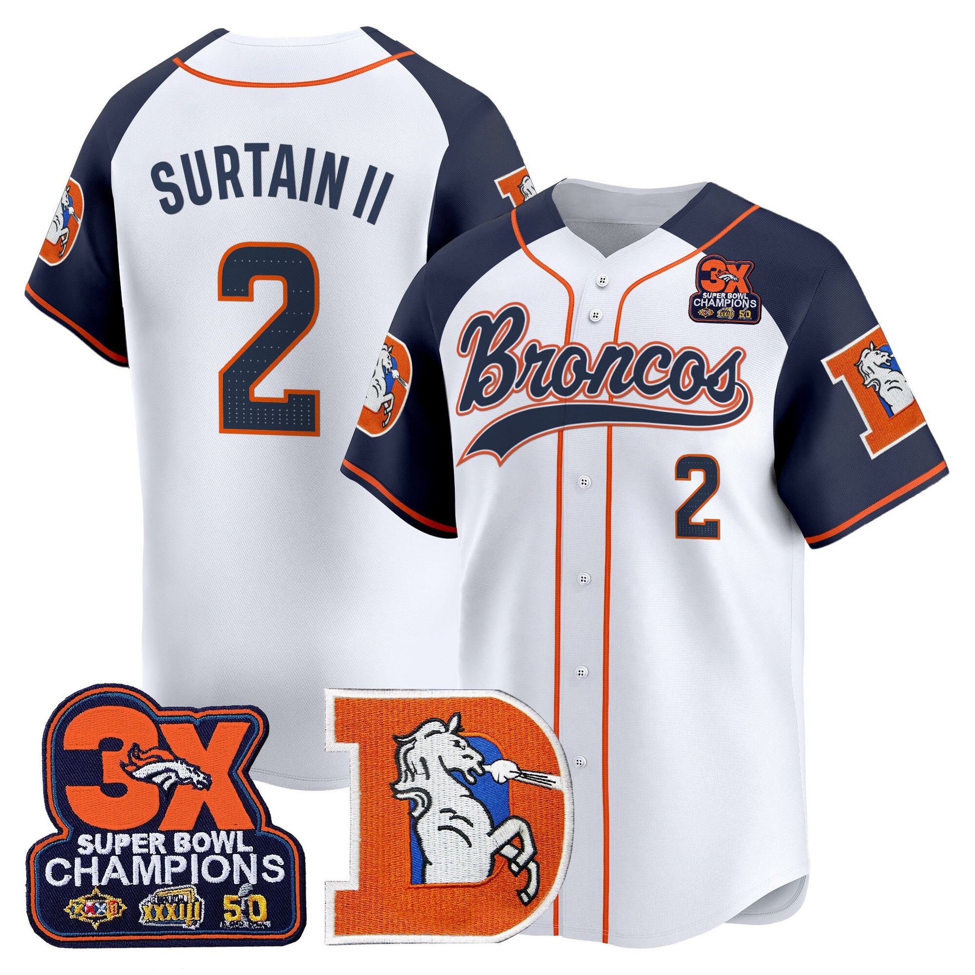 Men's Denver Broncos Throwback Vapor Baseball Jersey - All Stitched