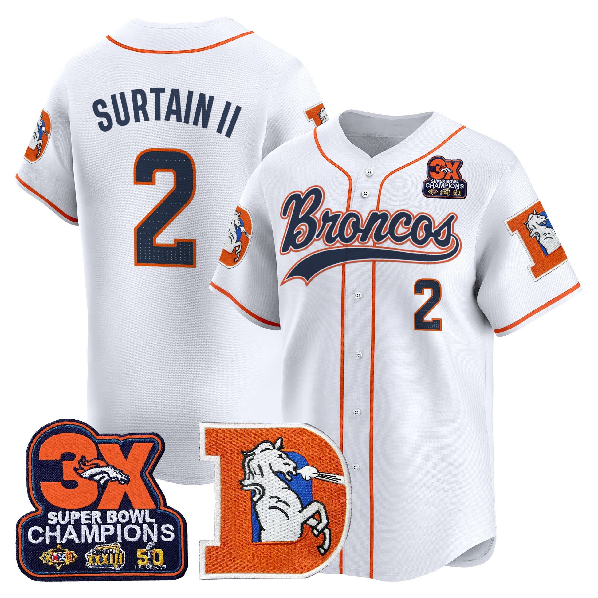 Men's Denver Broncos Throwback Vapor Baseball Jersey - All Stitched