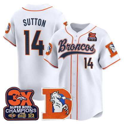Men's Denver Broncos Throwback Vapor Baseball Jersey - All Stitched