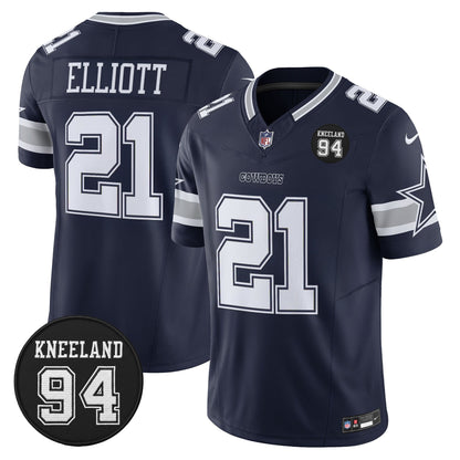 Men's Dallas Cowboys #94 Marshawn Kneeland Memorial Patch Vapor Limited Jersey - All Stitched