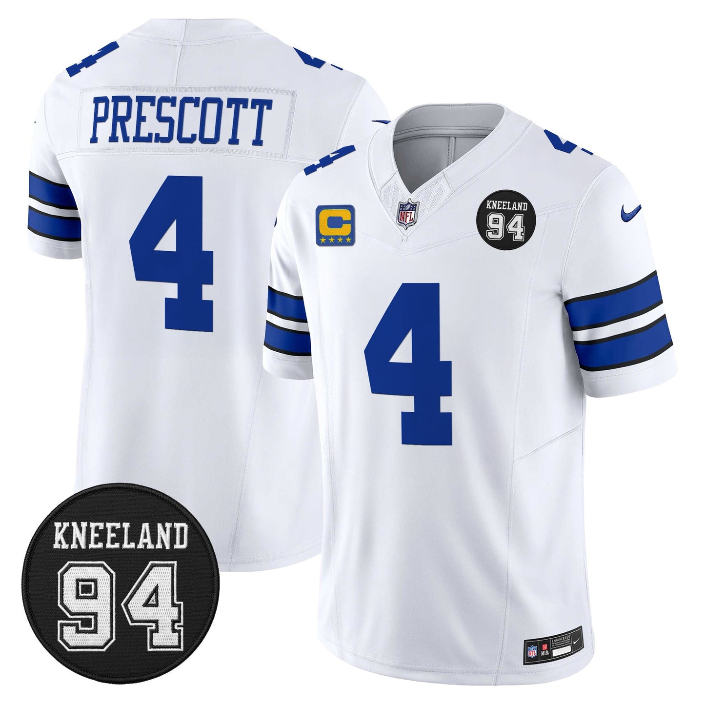 Men's Dallas Cowboys #94 Marshawn Kneeland Memorial Patch Vapor Limited Jersey - All Stitched