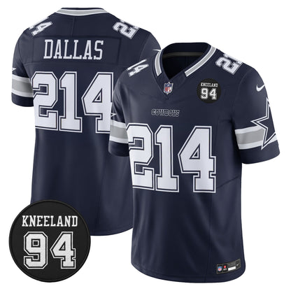 Men's Dallas Cowboys #94 Marshawn Kneeland Memorial Patch Vapor Limited Jersey - All Stitched